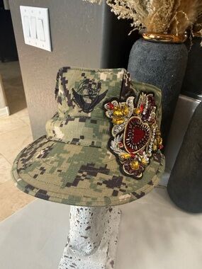 Authentic US Navy Issue Embellished Digital Camo Military Style Cap